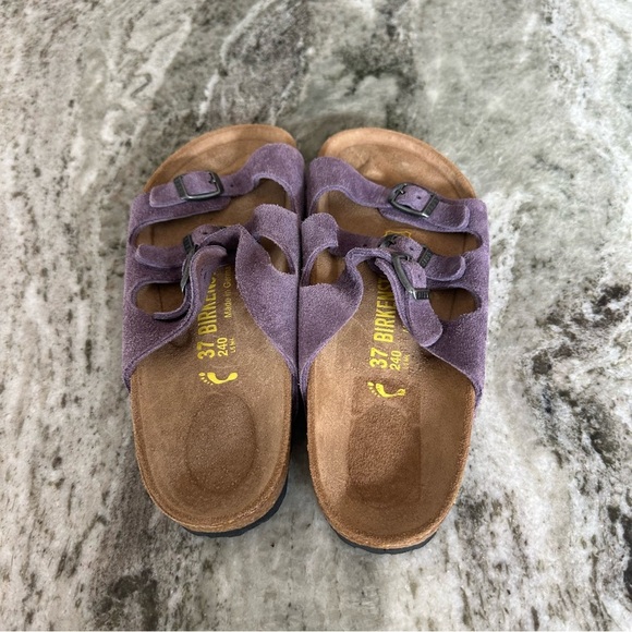 Birkenstock Florida light purple Suede Sandal size 37 Narrow NWOB - Picture 2 of 6